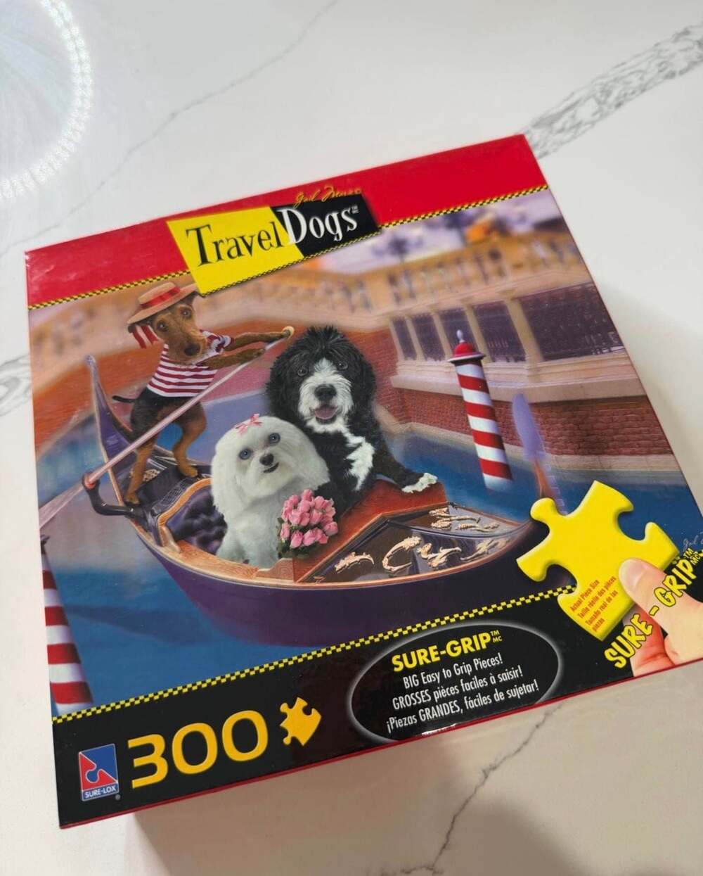 Sure-Lox Travel Dogs Gondola 300-Piece Sure-Grip Jigsaw Puzzle New